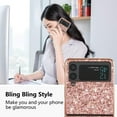 thumbnail image 2 of Compatible with Samsung Z Flip 3 Case, Glitter Sparkly Samsung Galaxy Z Flip 3 Phone Case with Slim Silicone Shockproof Protective Bumper Cover for Cute Girls Women (Rose Gold), 2 of 14