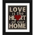 thumbnail image 1 of Wolk, Lisa 20x24 Black Ornate Wood Framed with Double Matting Museum Art Print Titled - Love is the Heart of Our Home, 1 of 4