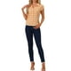 thumbnail image 2 of Camisa de botones de cuadros con cuello de punta y mangas cortas para mujer INSPIRE CHIC XL Naranja, 2 of 6