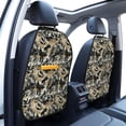 thumbnail image 3 of Kdxio Black Palm Leaves Print 2 Pack Car Kick Mat Seat Cover Back Protector Mat with Pockets for Organizer Backseat Protector and Storage Anti Kick Pad for Vehicles, 3 of 9