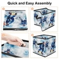 thumbnail image 4 of Lce Hockey Foldable Storage Bin with Handle, 10.8"x10.5"x10.6", Large Capacity Toy Box Organizers, 4 of 6