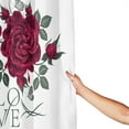 thumbnail image 3 of Rideau de Douche Romantique à Roses Rouges - Ensemble de Rideau de Douche Imperméable 72x84 Pouces à Thème de Fleurs pour Salle de Bain de Fille Amour, 3 of 6