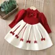 thumbnail image 2 of Spring New Girls' Knitted Sweater Dress 2-6 Y Sweet Bow Ruffled A-Line Dress for Girls Children's Clothing, 2 of 6