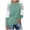 Light Green, variant on Toimothcn T-Shirts For Women Long Sleeve Fashion Patchwork Color Striped Crewneck Shirt Tops Warm Loose Fit Comfortable T-Shirts Leisure Women'S Clothes