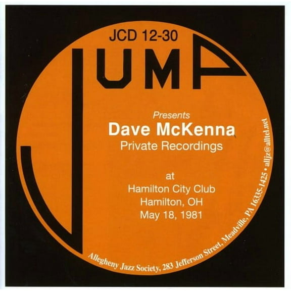 Dave McKenna - May 18, 1981 Private Solo Recordings - Music & Performance - CD