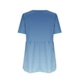 thumbnail image 4 of Womens Fashion Summer Tops 2025 Plus Size Casual V-neck Gradient Printed Short Sleeved Top, 4 of 5