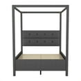 thumbnail image 4 of Full Size Upholstery Canopy Platform Bed with Four Support Legs, Gray, 4 of 9