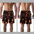 thumbnail image 3 of luoweisi Men's Beach Shorts Quick Dry Swim Trunks with Mesh Lining Halloween Black Cat M, 3 of 5