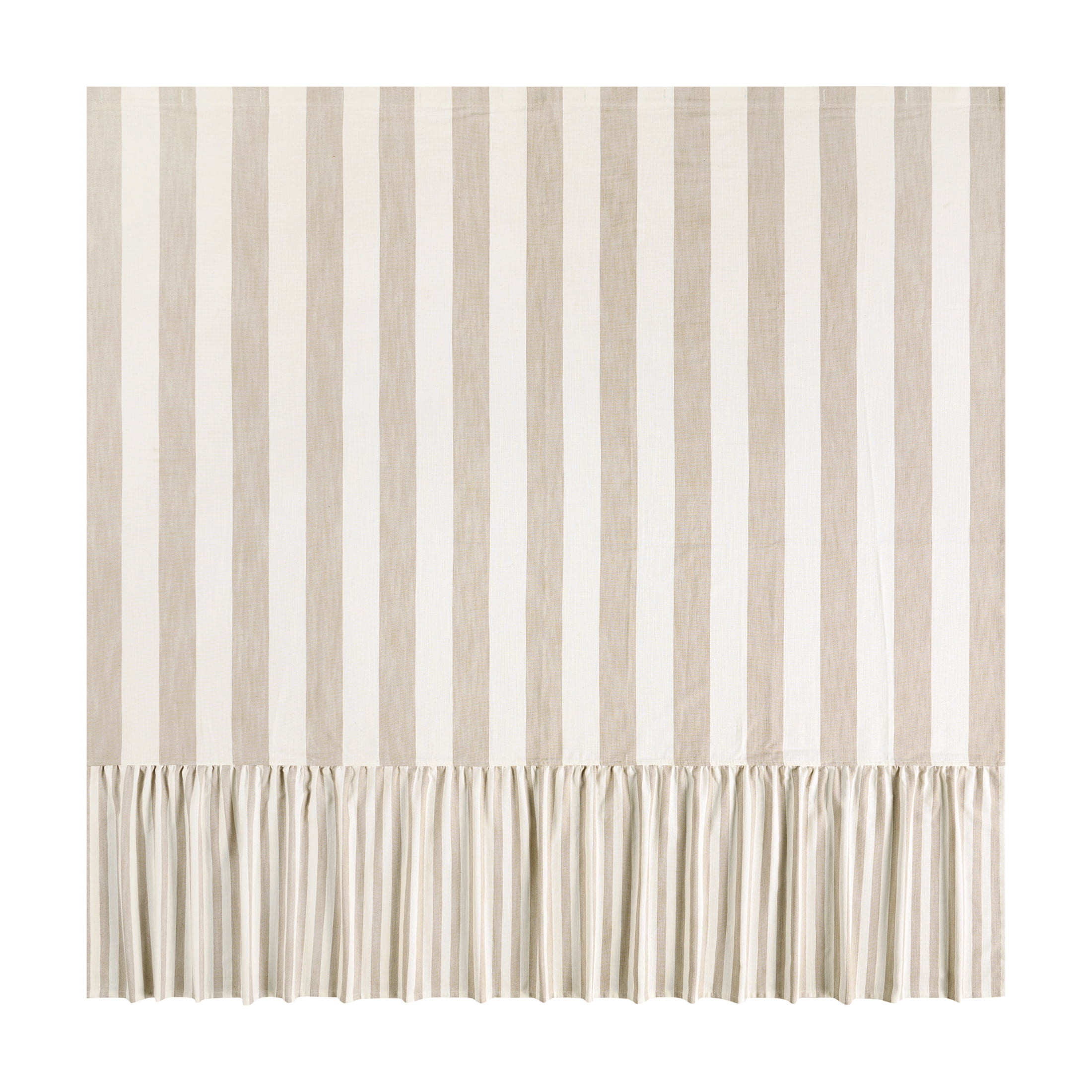 Beautiful Fawn Mix & Match Stripe Shower Curtain by Drew Barrymore, Cotton & Polyester, 72" x 72"