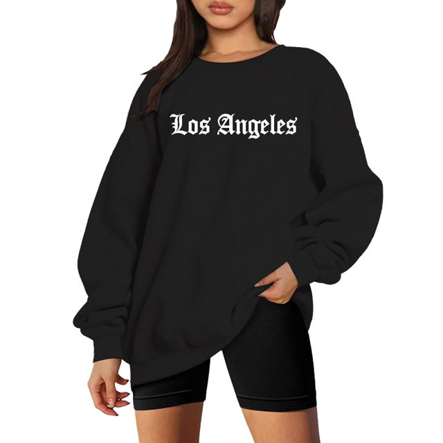 Gibobby Casual Sudadera para Mujer Suéter de Navidad para mujer cuello redondo manga larga suéter de Navidad casual para Navidad simple(Negro,XG)