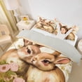 thumbnail image 3 of Erosebridal Easter Cartoon Rabbits Twin Bedding For Kids,Romantic Florl Pink Roses Duvet Cover Set For Boys Girls,2pcs,No Comforter,Grey Reversible, 3 of 6