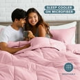 thumbnail image 4 of Bare Home Down Alternative Comforter Set - 3-Pieces - All Seasons - Queen, Light Pink, 4 of 8