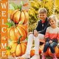 thumbnail image 5 of Fall Door Banner Decorations Welcome Autumn Door Cover Pumpkin Maple Leaves Hanging Banner Happy Fall Photo Backdrop for Farmhouse Thanksgiving Autumn Harvest Party Supplies, 5 of 6