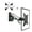 With adaptor silver, variant on F120 17-27" Gas Spring Full Motion TV Wall Mount Bracket LCD Monitor Stand Aluminum Arm Bracket Silver 360 Rotate ,Easy to Use