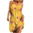 thumbnail image 2 of Ovzne Robes pour Femmes Robe d'Été Imprimée Ample Col en V Sans Manches Robes d'Été avec Poches Robes d'Été Imprimées Liquidation, 2 of 5