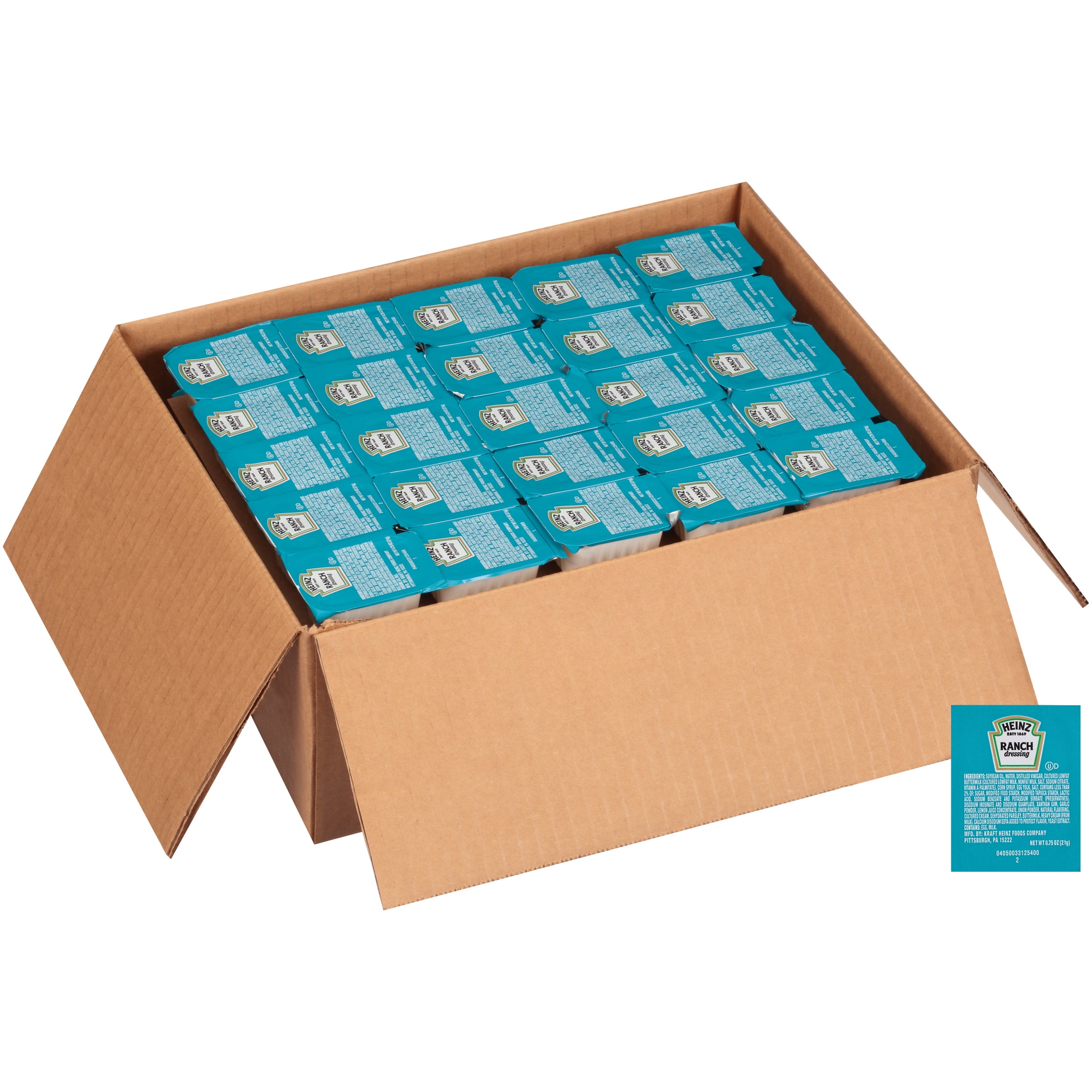 HEINZ Single Serve Ranch Dressing, 0.75 oz. Cup (Pack of 100) Walmart