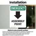 thumbnail image 3 of (2 Pack) Assembly Point [Down Arrow] With Symbol OSHA Emergency Sign, 3 of 7