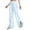 Light Blue, variant on COMOREBI Full Length Pants for Women Black Women's Solid Corduroy Splicing Slit Hem Trousers L