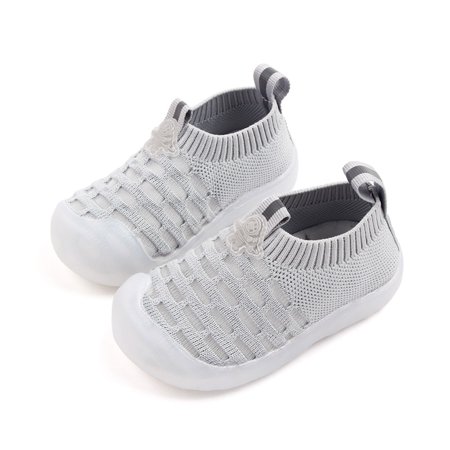 

Girls Leisure Shoes Mesh Shoes Breathable Soft Sole Sport Shoes Socks Shoes Gray 16