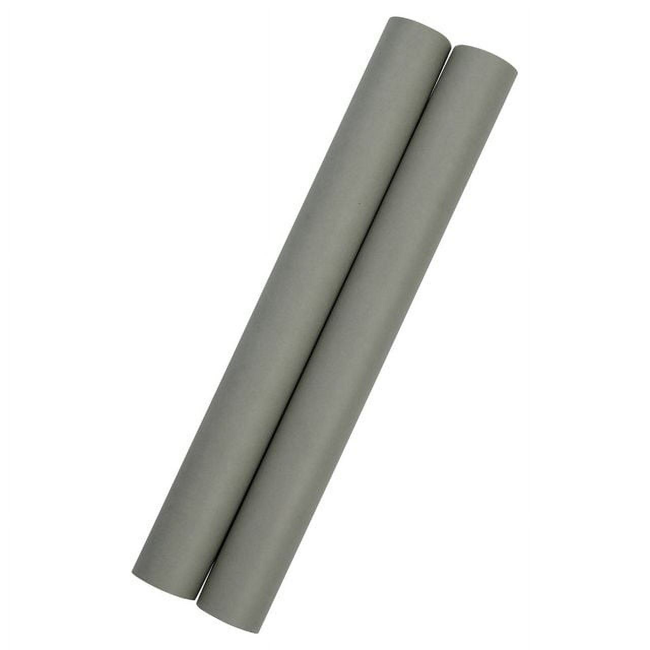JAM Paper Matte Wrapping Paper, 52.6 Sq ft Total (17 in x 18 Ft Each), Grey, 2 Rolls