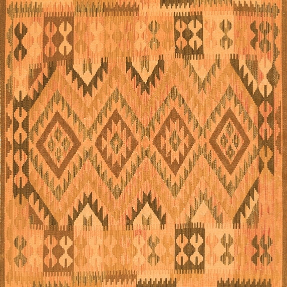Ahgly Company Indoor Square Persian Orange Traditional Area Rugs, 6' Square
