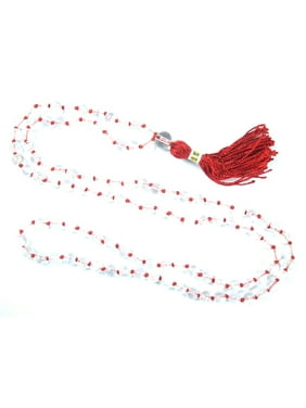 Mogul Hindu Prayer Mala Clear Crystal Healing Japa Mala Beads for Meditation