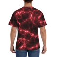 thumbnail image 3 of Bixox Men's Red Line Printed Short Sleeve Skinny Athletic T-Shirt, 3 of 6