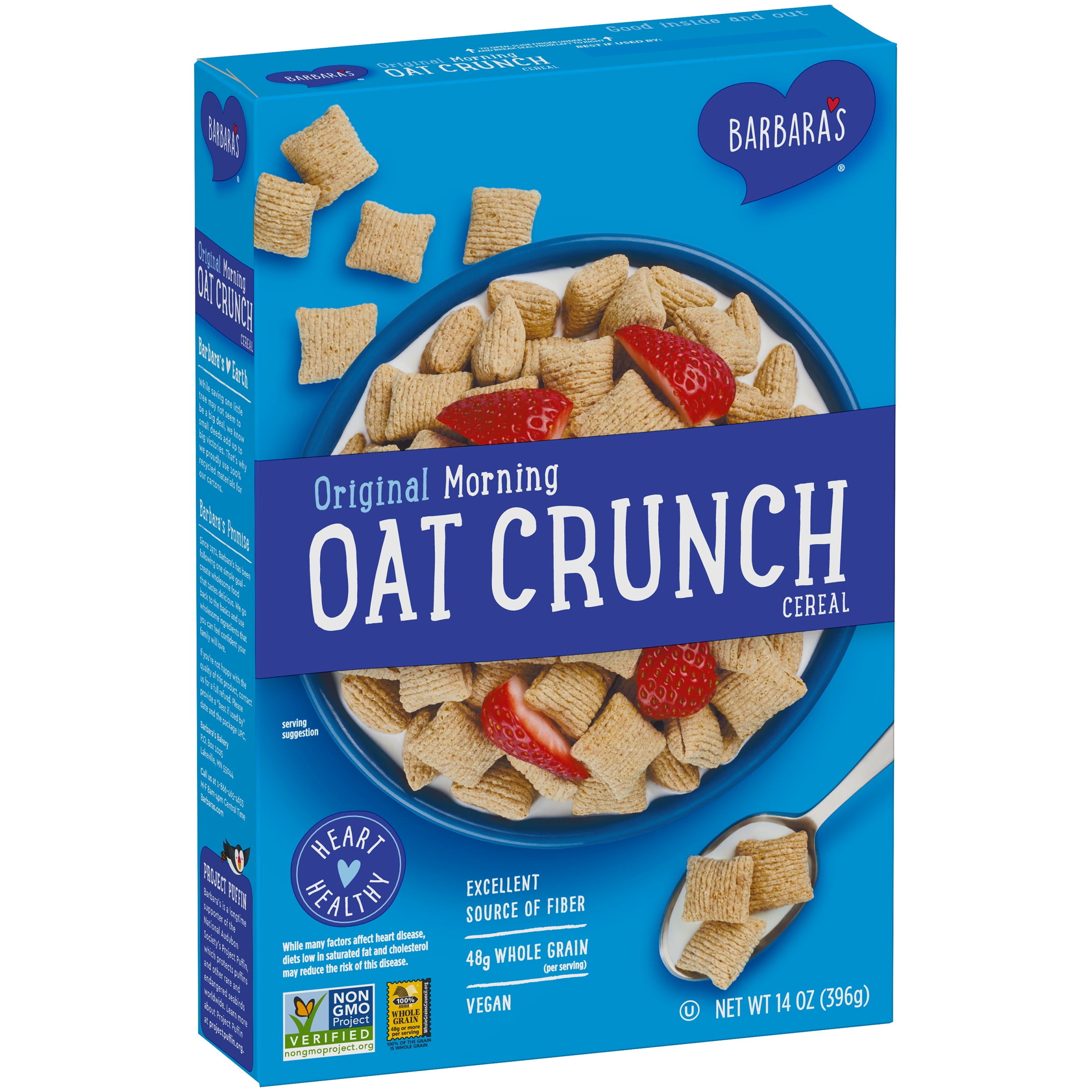(3 pack) Barbara's Original Morning Oat Crunch Cereal, 14 oz Box