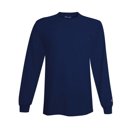 Champion Long Sleeve Tee S Navy Walmart