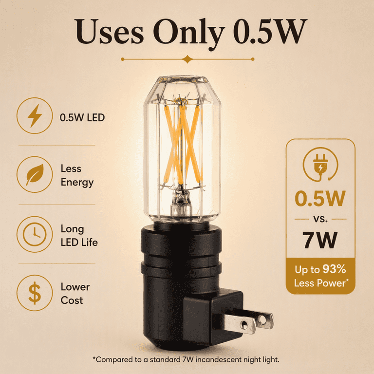 Better Homes & Gardens Vintage LED Night Lights, 2-Pack photo 3