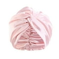 thumbnail image 2 of Skymirror Adjustable Satin Faux Silk Bonnet Front Knot Back Adjustable Buckle Large Long Curly Hair Wrap Elastic Drawstring Beauty Hat, 2 of 8