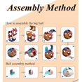 thumbnail image 4 of Hucha DIY para niños, forma de bola de construcción 3D, hucha de plástico, caja de monedas, juguete decorativo, juguete desmontable para educación temprana Sincero Electrónica, 4 of 5
