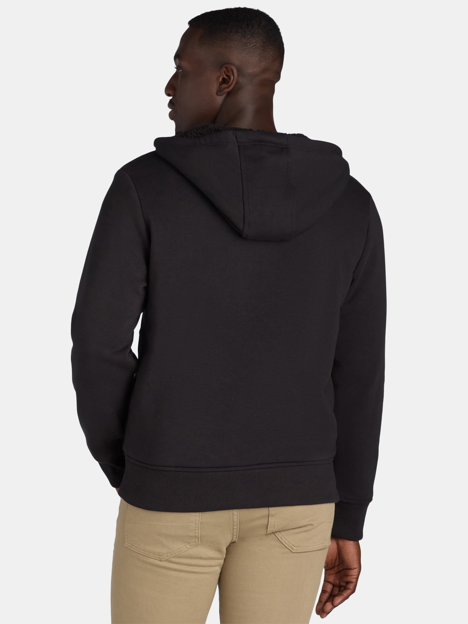George Men's & Big Men's High Pile Fleece Lined Jacket with Hood, Sizes S-3XL