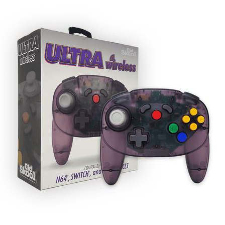 Old Skool ULTRA Wireless 64 Controller for Nintendo 64 (N64), Switch, Switch 2, PC and Analogue 3D - Atomic Purple