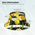 thumbnail image 3 of Xecao Orange and Lemon Print Men and Women Night Reflective Hat Runner Cap Visor Bucket Hat Boonie Cap, 3 of 6
