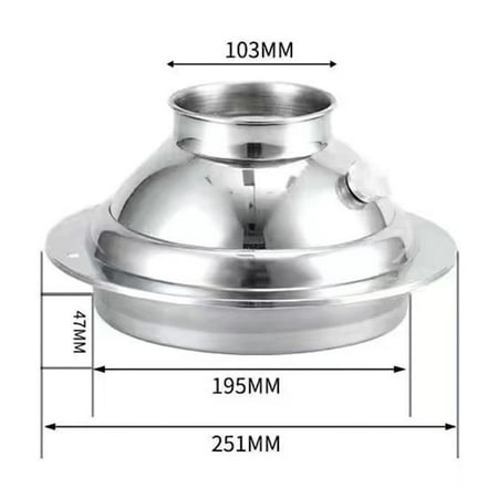 

110mm 160mm 200mm kitchen Ventilation outlet spherical adjustable exhaust hood