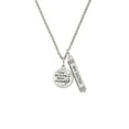 thumbnail image 2 of Delight Jewelry Silvertone I Love You to the Moon and Back Silvertone Always My Sister Bar Charm Necklace, 23", 2 of 4