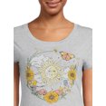thumbnail image 4 of Sun Moon Mushrooms Women's Short Sleeve Graphic Tee, 4 of 5