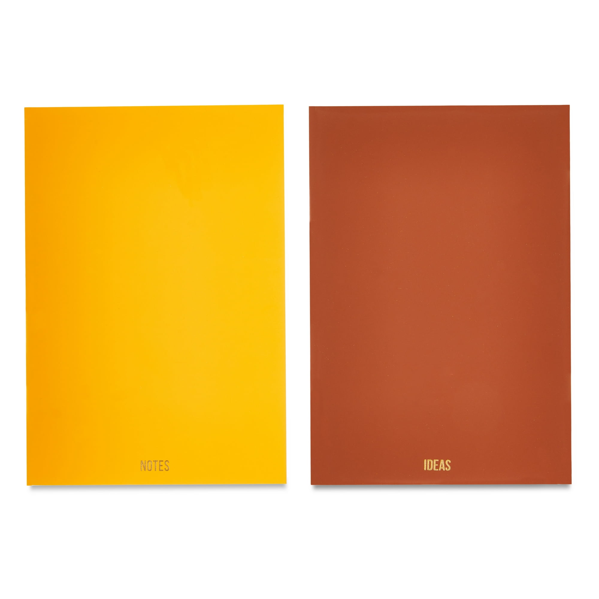 Pen+Gear Simulated Leather Journals, Golden Pond & Cognac Brown, 5.5" x 8", 60 Ruled Pages, Set of 2