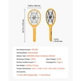 thumbnail image 3 of USB Rechargeable Electric Fly Swatter - 500mAh Battery & 3 Layers Mesh for Instant Bug Zapping (Yellow & Black), 3 of 11