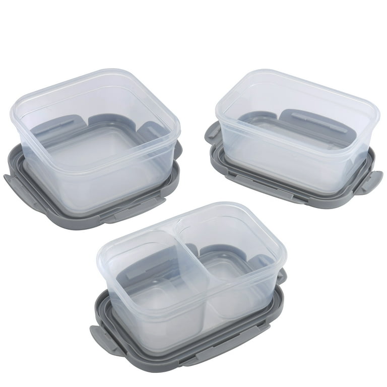 Mainstays 1L Round Meal Prep Food Storage Container, 5 Pack