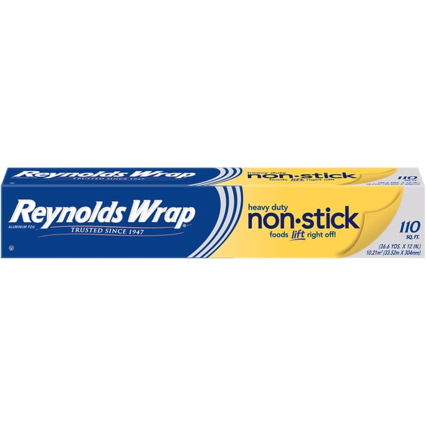Reynolds Wrap Non-Stick Heavy Duty Aluminum Foil, 110 Square Feet ...