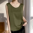 thumbnail image 2 of Duoif Womens Tank Tops, Basic Round Neck Camisole, Sleeveless Everyday Tank Tops for Women Trendy Green S, 2 of 4
