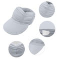 thumbnail image 6 of Gsakboxl Women UPF50+ Foldable Ponytail Sun Visor Cap, Ice Feel Lightweight Large Brim Empty Top Sports Hat for Outdoor Workout Hiking Baseball Cap Light Ashy One Size, 6 of 6