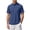 Mens Shirts Dark Blue, variant on Quarter Zip Pullover Men Short Sleeve Stand Collar Athletic Sports Casual Outodoor Workout Shirt Fathers Gift