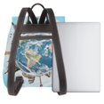 thumbnail image 3 of Yiaed World Travel Print Laptop Backpack for Women Slim Computer Bag Work Travel College Backpack Purse Fits 14 Inch Notebook, 3 of 4