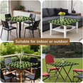 thumbnail image 5 of Yellow Lemon Fruit Slices Black Pattern Square Fitted Tablecloth with Elastic Edge,Square Table Cover,Washable Elastic Table Cover for Home Kitchen Party Decor 34"x34", 5 of 6