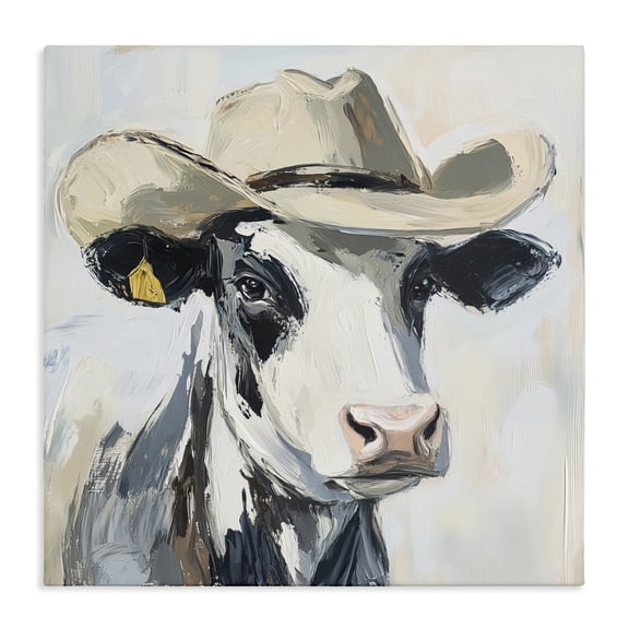 Stupell Industries Cowboy Carl Cow Canvas Wall Art, design by Tina LeCour