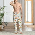 thumbnail image 5 of Uemuo Floral Strawberr Pattern Men's Wide Leg Palazzo Lounge Pants with Pockets Light Weight Loose Comfy Casual Pajama Pants-, 5 of 9