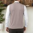thumbnail image 4 of RMGVDSD Stylish Men's Sweater Vest Mens Sweater Vests Casual Fall Sleeveless V Neck Knit Pullover Loose Fit Versatile Layering Casual Outings Wear Comfort Sweaters, 4 of 5